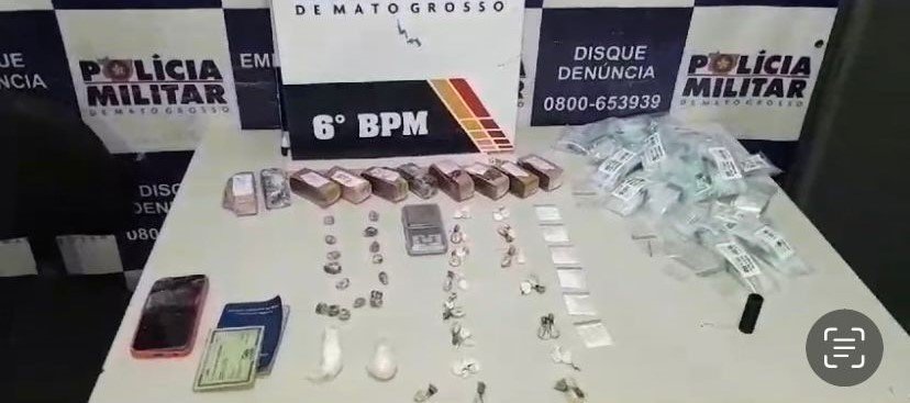 Dupla é presa com 56 porções de maconha e pasta base de cocaína em Cáceres