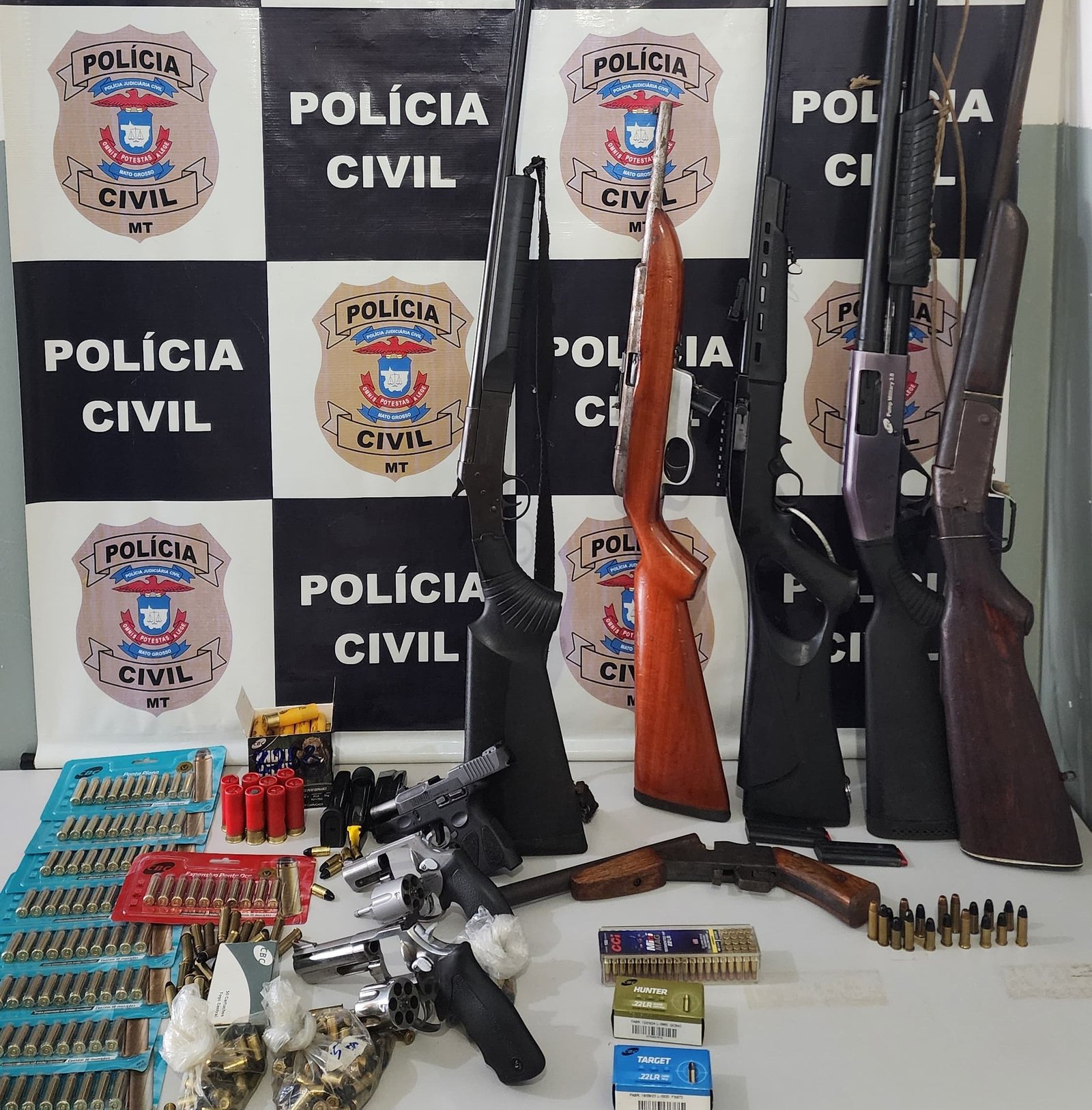 Polícia Civil apreende nove armas de fogo e munições durante investigação sobre duplo homicídio