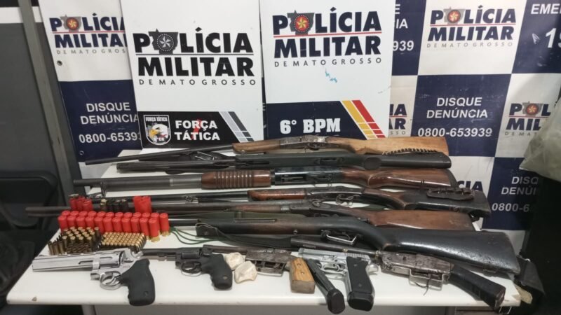 Forças policiais de MT apreenderam mais de 13 mil armas de fogo ilegais entre 2019 e 2024