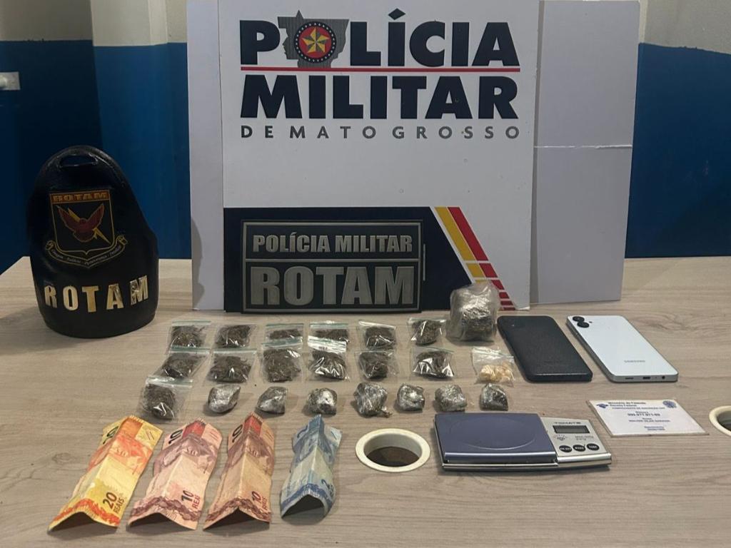 Rotam prende homem por tráfico de drogas em Lucas do Rio Verde