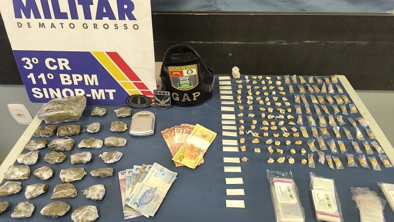 Presas pela PM duas mulheres com 184 porções de entorpecentes em Sinop