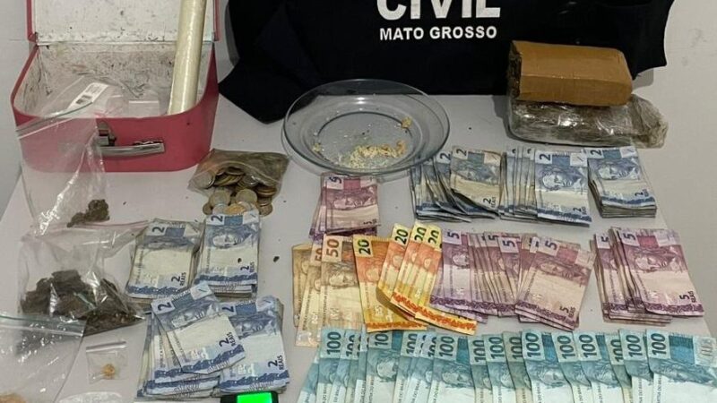 Polícia Civil prende suspeitos por tráfico de drogas durante cumprimento de buscas em Campinápolis