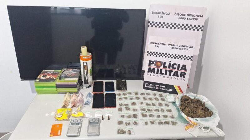 Polícia Militar prende homem e apreende adolescente por tráfico de drogas