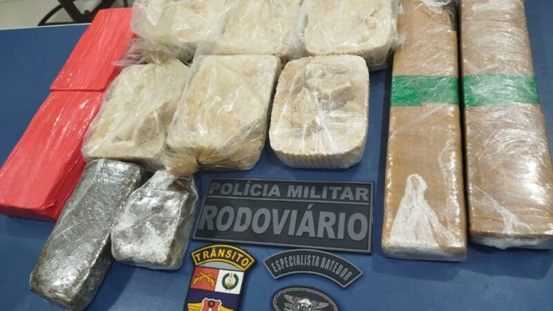 Batalhão de Trânsito apreende 11 quilos de entorpecentes na MT-130