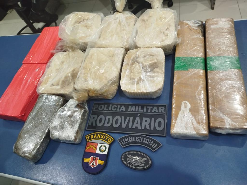 Batalhão de Trânsito apreende 11 quilos de entorpecentes na MT-130