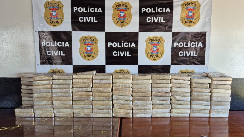 Polícia Civil apreende 211 tabletes de pasta base de cocaína em Mirassol d’Oeste