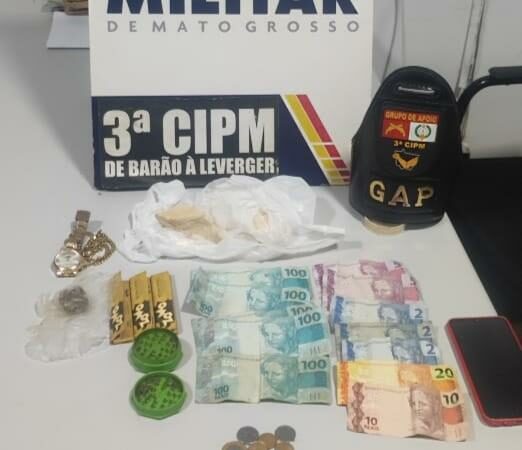 Três homens são presos por tráfico de drogas em Santo Antônio de Leverger