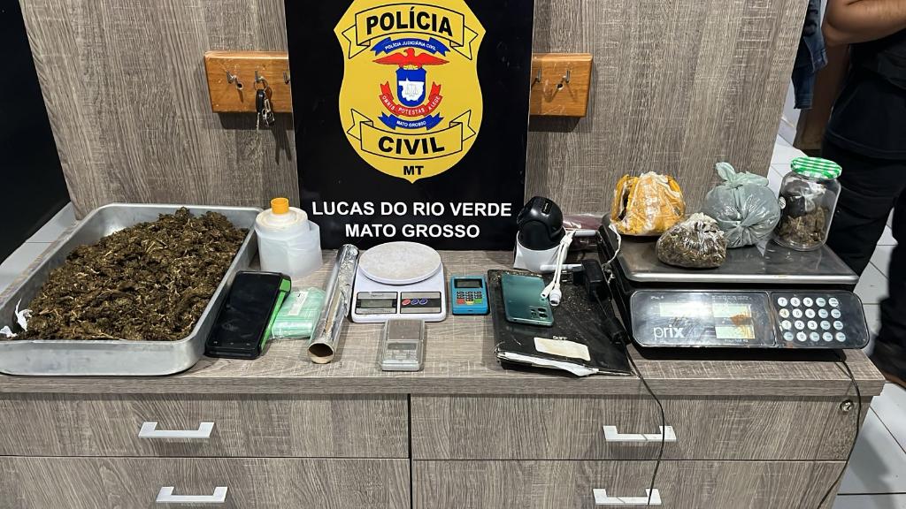 Polícia Civil desarticula ponto de venda de drogas em Lucas do Rio Verde