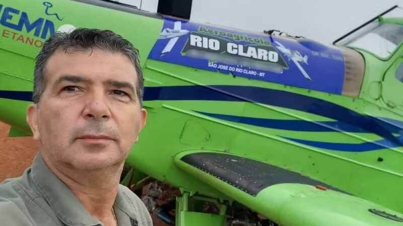 Piloto morre após queda de avião agrícola durante pulverização em MT