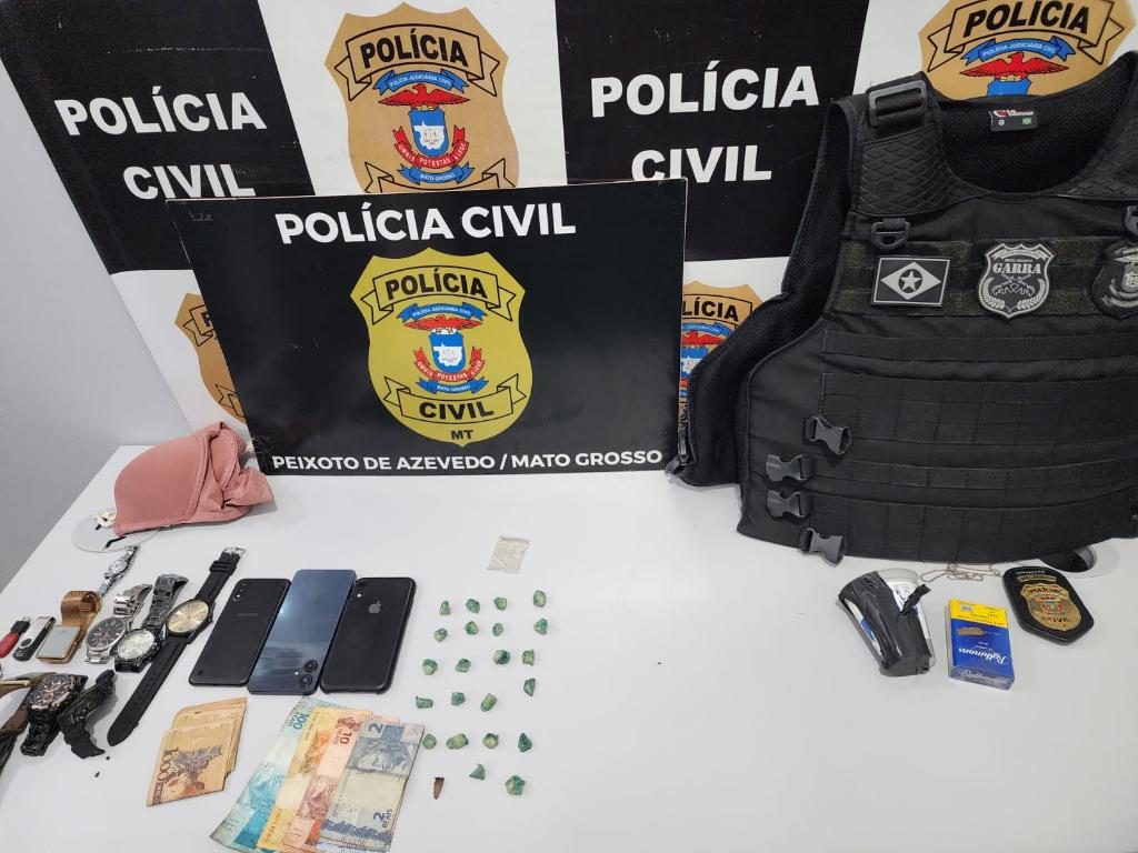 Polícia Civil prende homem e apreende 23 porções de pasta base em operação em Peixoto de Azevedo