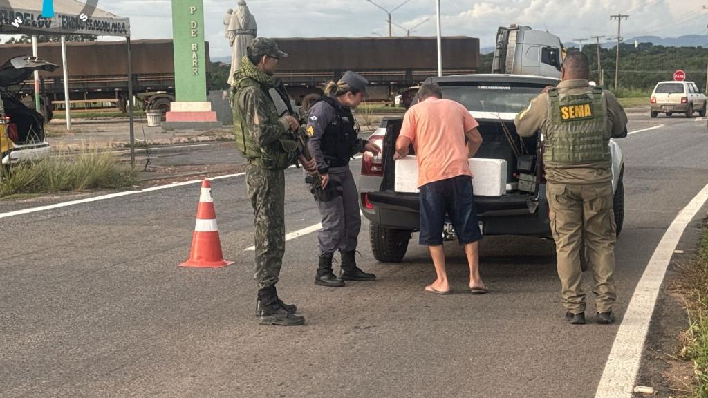 Sema e PM fazem barreiras terrestres durante a Semana Santa para fiscalização e orientação sobre a pesca