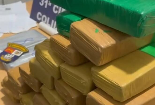 PM apreende 35 tabletes de drogas e prende dois faccionados em Colíder