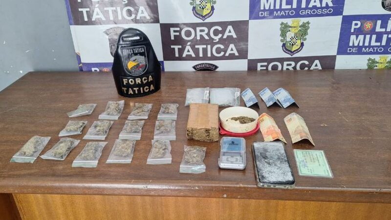 Três faccionados são presos em flagrante pela PM suspeitos por tráfico de drogas