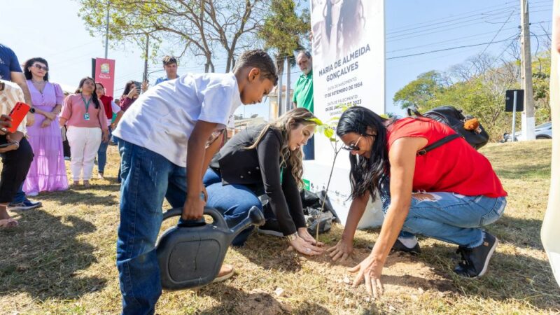 Ato simbólico homenageia vítimas de feminicídio e reforça serviços da Secretaria