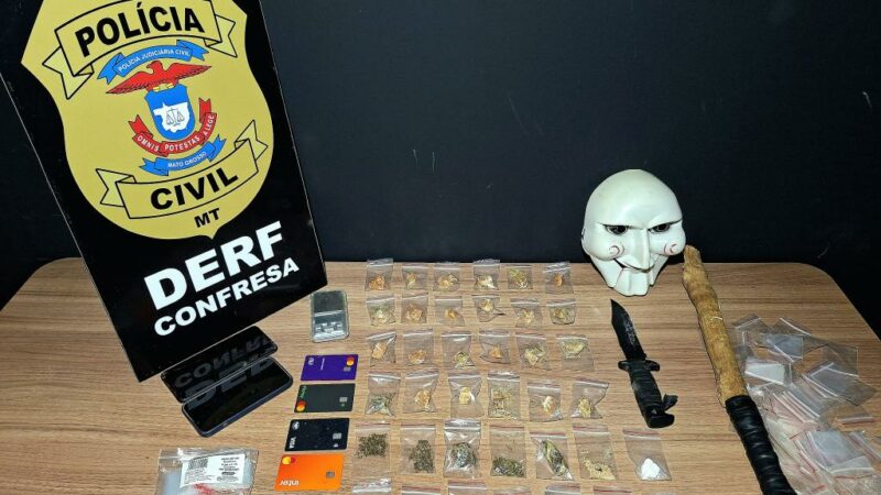 Polícia Civil prende integrantes de facção criminosa e fecha boca de fumo em Confresa