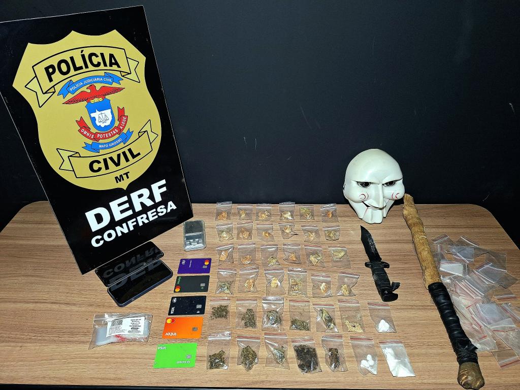 Polícia Civil prende integrantes de facção criminosa e fecha boca de fumo em Confresa