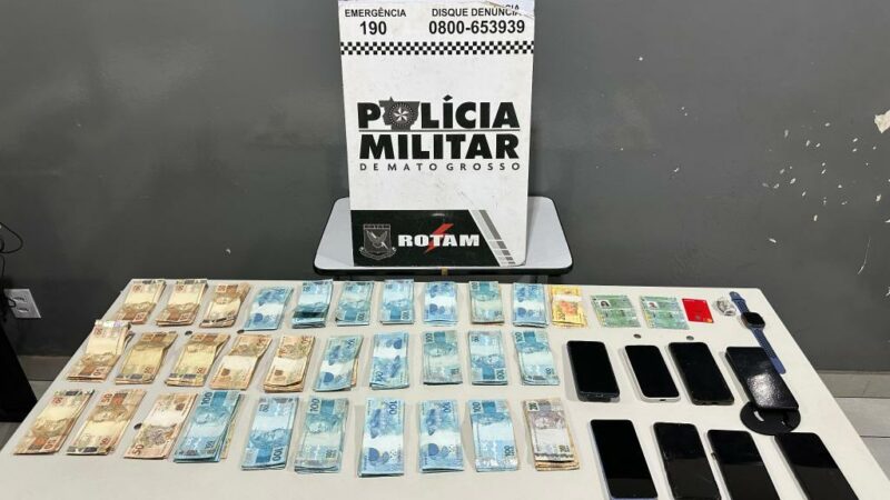 Rotam prende faccionada e recupera veículo e dinheiro roubados de loja de automóveis