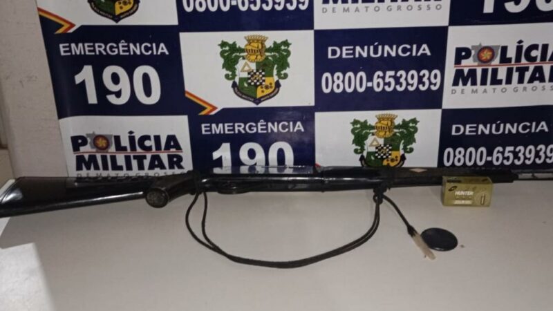 PM prende homem por agredir esposa e porte ilegal de arma em Vila Bela da Santíssima Trindade