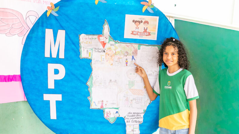 Aluna de Cuiabá vence prêmio de melhor desenho de MT por combate à exploração do trabalho infantil