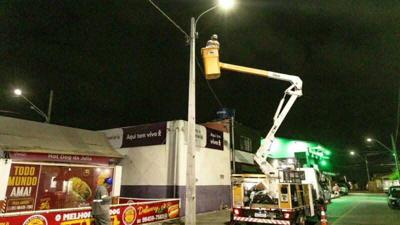 Prefeitura inicia instalação das lâmpadas de LED pelo programa MT Iluminado