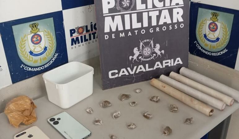 Cavalaria da PM apreende adolescente com porções de drogas em Cuiabá
