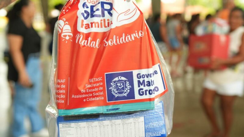 SER Família Natal Solidário entrega mais de 2,2 mil cestas em bairros e distritos de Cuiabá