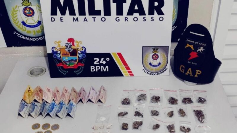Polícia Militar prende homem por tráfico de drogas e apreende porções de entorpecentes