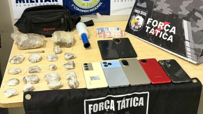 Força Tática prende três homens por tráfico de drogas em Cuiabá