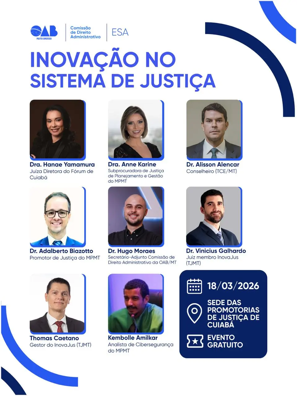 Tribunal de Justiça debate modernização e inteligência artificial em evento da OAB-MT