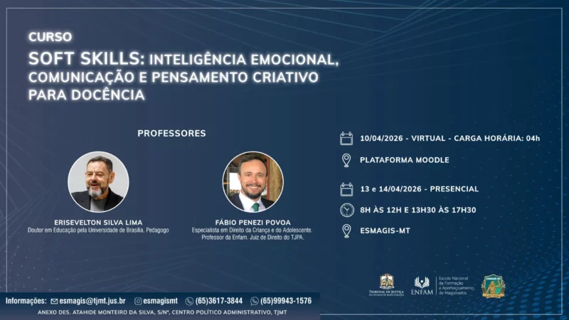 Esmagis-MT inicia nesta semana curso sobre Soft Skills para docência