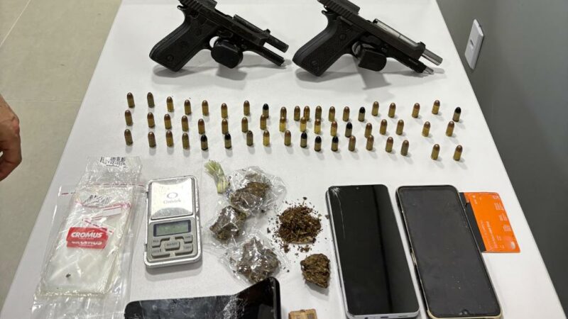 Polícia Civil prende suspeitos por tráfico de drogas, associação criminosa e porte ilegal de arma de fogo em Guarantã do Norte
