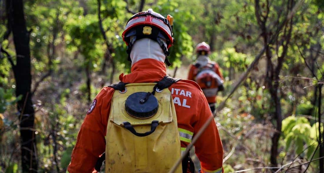 Bombeiros controlam quatro focos e intensificam combate a incêndios em MT